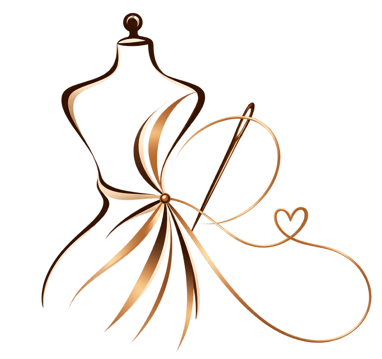 Becky Alteration logo featuring an artistic dress form